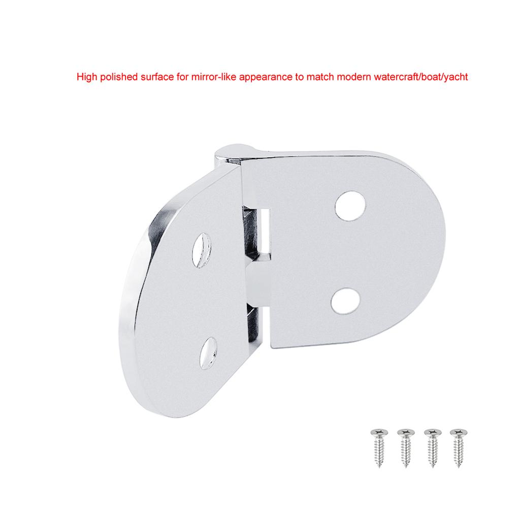 Door Hinge Stainless Steel Mirror Polished Floor Strap Hinges with Screws Decks Cabinet Hardware Parts Cupboard Window