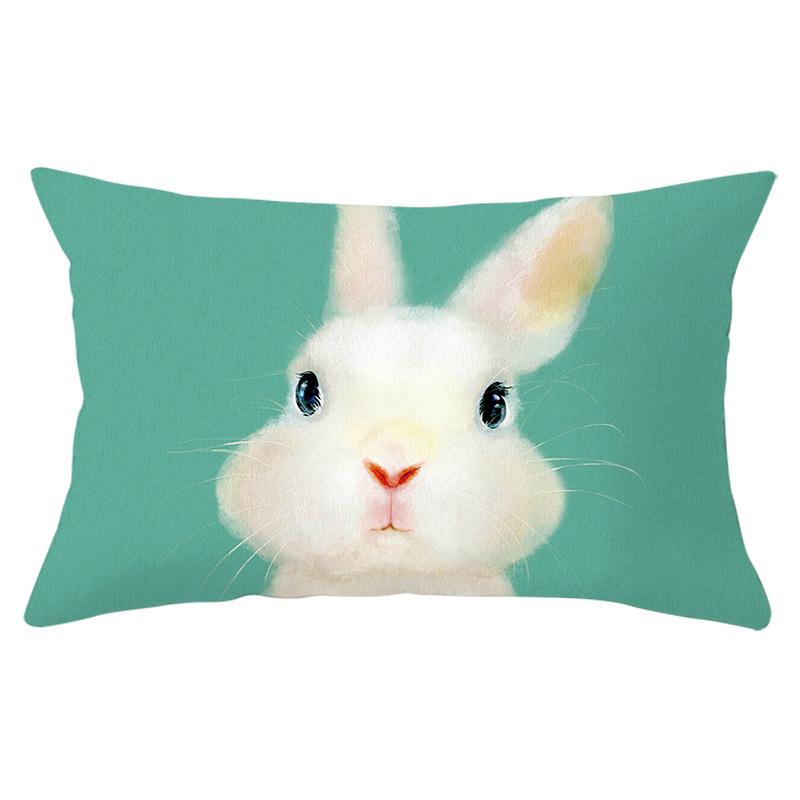 Easter Lumbar  Pillowcase Decorative Sofa Cushion Case Bed Pillow Cover Home Decor Car Cushion Cover Rabbit Pillow Case 30*50cm