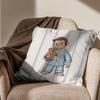 zoo Curious cute George Pillow Case Square DoubleSided Printing Short Plush Sofa Cushion Cover Bedroom Bedside Pillow
