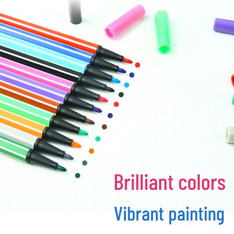 36-Color Watercolor Pen Set for Kids - Ideal for Kindergarten & Primary School Art Projects