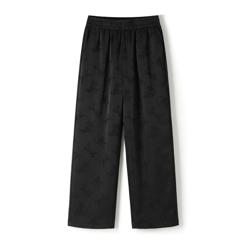 

Wide leg pants trendy brand spring and summer new high waist casual acetic acid mopping straight pants casual versatile M