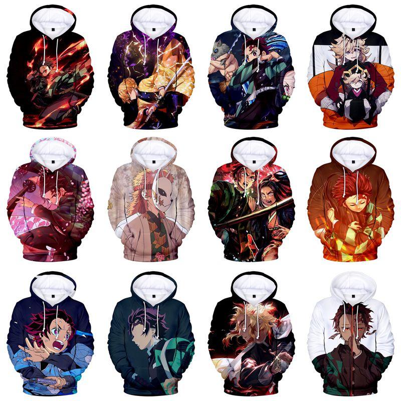 Vibrant Demon Slayer Kimetsu No Yaiba 3d Printed Hoodie Sweatshirt For Casual Wear