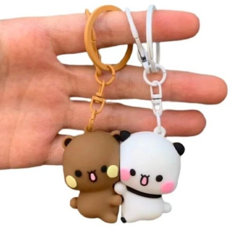 Cartoon Panda Bubu Dudu Magnetische Sleutelhanger Schattige Rugzak Hanger Met Speelgoedfiguurtjes Koppel Accessoires Ideaal Fantasy Thema Cadeau brown