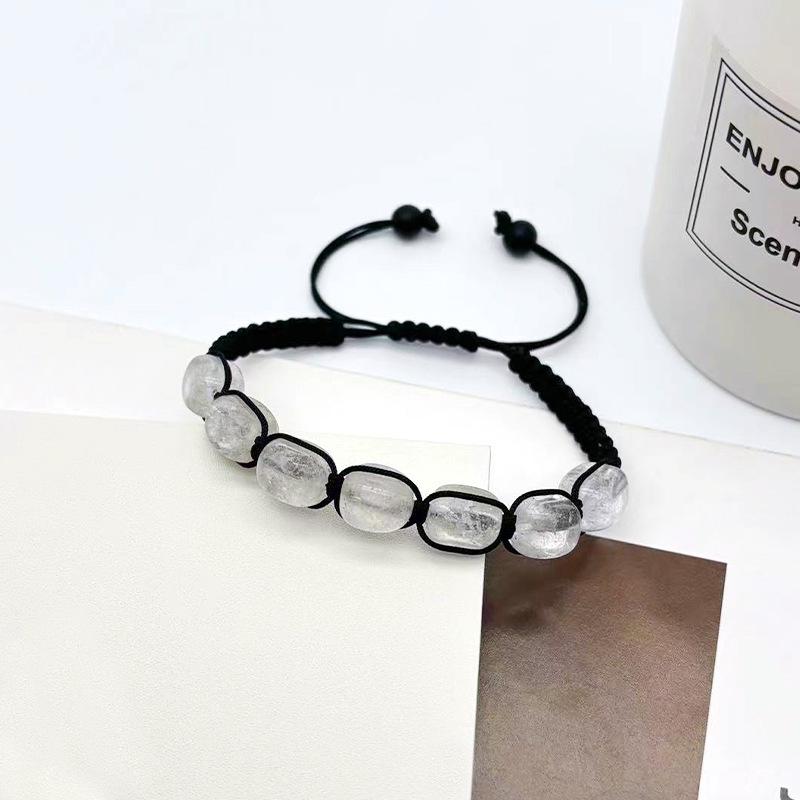 European & American Natural Tiger Eye Stone Beaded Adjustable Woven Bracelet