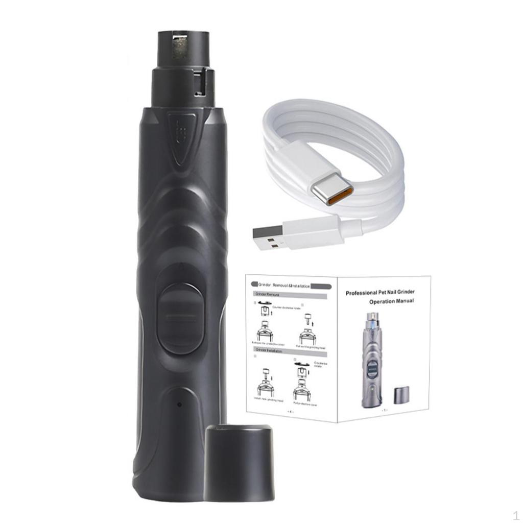 Dog Nail with Low-Noise LED Lights Handheld Grooming Tool for