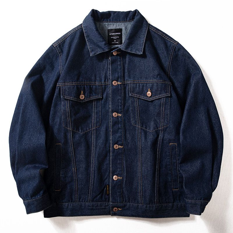 Men's Denim Jacket, Spring and Autumn Style, American Retro Versatile Top, Trendy Brand, Stylish and Cool Style, Loose Workwear Jacket