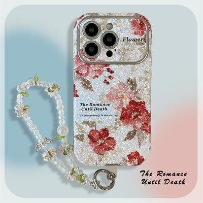 Rose Pattern Protective Case for iPhone 16 Pro Max, 15, 17 Pro, and Apple 14 - Cute Design for Women