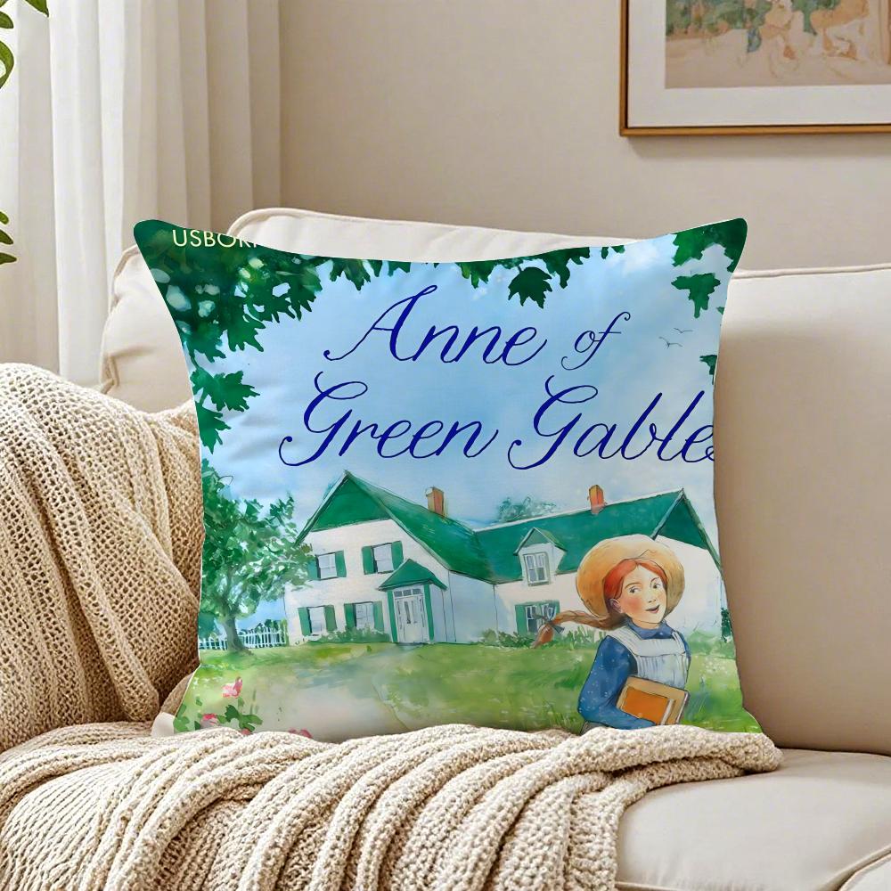 Anne Of G-Green Gables Cushion Cover Pillowcase Anti-Dustmite Living Room Sofa Decor Cushion Room