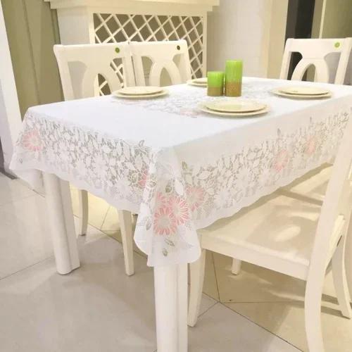 European Style PVC Gilded Table Mat Waterproof Scald Resistant Rectangular Dining Table Cloth Unwashed Plastic Coffee Table Case