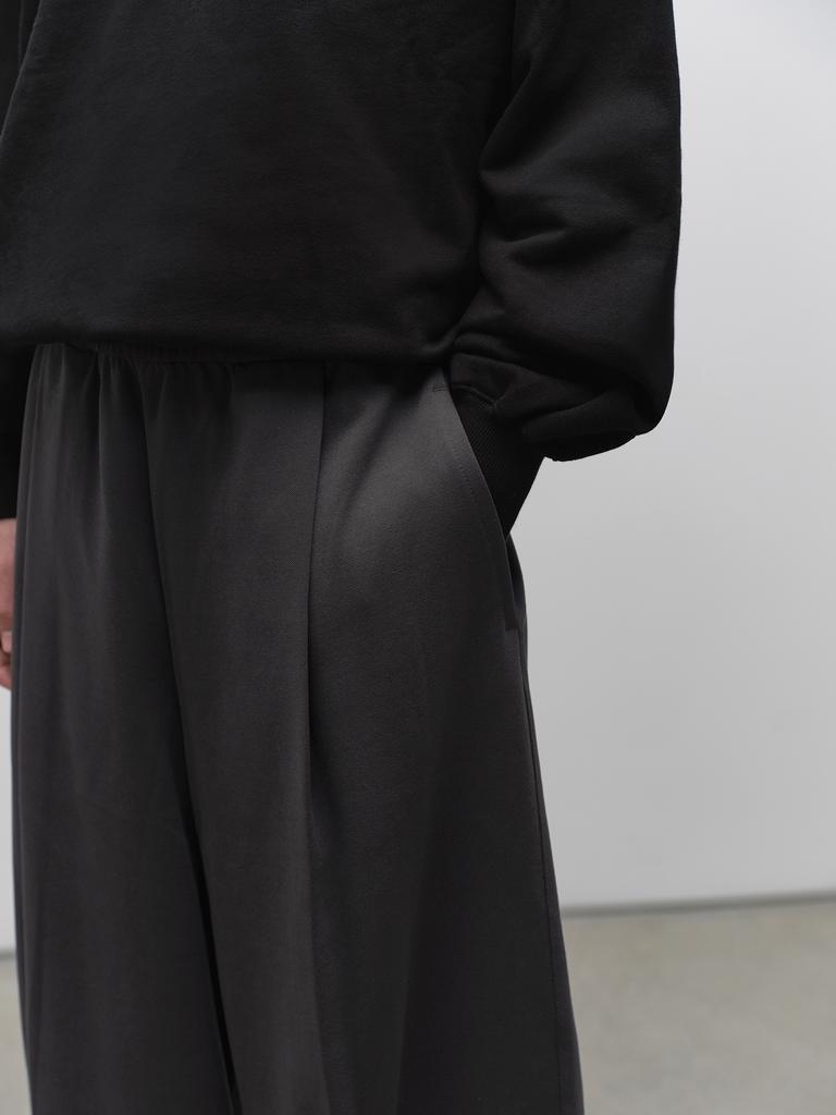 MUSINSA STANDARD Double Knit One-Tuck Wide Lounge Sweatpants [Dark Gray]