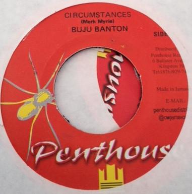 

7-дюймовая пластинка BUJU BANTON - Circumstances NONE Penthouse Recor Ямайский Регги, Ска и Даб Б/У