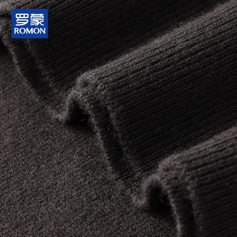 ROMON Men's 100% Pure Wool Half-Turtleneck Pullover Sweater
