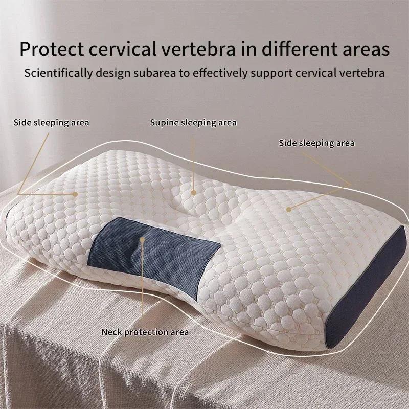 Knitted cotton pillow, cervical spine protection, sleep aid, sleep pillow core, adult special household dormitory student pillow 850g