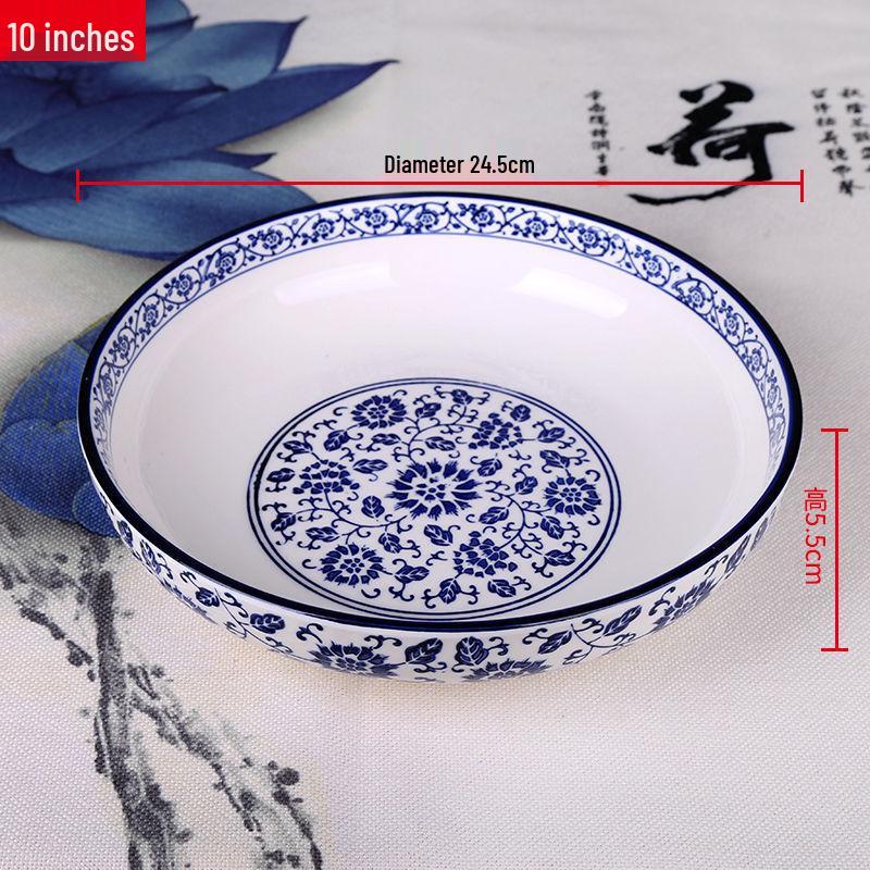 Керамический сине-белый большой набор для вареной рыбы и суповая миска Sheng Bangrong