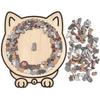 135 Stück Tier Holz Bastel Puzzle Umrisse Gerahmt Katzenförmiges Holzpuzzle Heimdekoration Spielzeug Morandi Farbe Für Kinder Erwachsene Geschenk