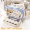 Large Capacity Pencil Bag Aesthetic School Case Korean Stationery Holder Bag Children Pen Case Boys Girl Students School Supplies