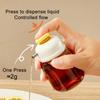 Mini Press-Style Oil Dispenser 100ml Cooking Oil Jar Glass Bottle Press Type Seasoning Storage Bottle Spice Oil Control Bottle