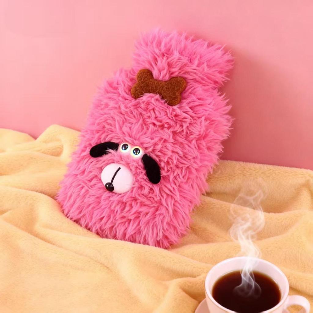 Cute Cartoon Monster PVC Hot Water Bag for Abdomen and Bed, Explosion-Proof