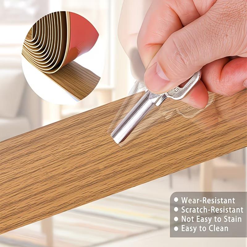 1PC 2m Wooden Floor Transition Strip Edge Banding Floor Joints PVC Abrasion Resistant Universal Edge Banding Threshold Strip