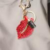 Rhinestone Læbe Nøglering Vedhæng Diamant Læbe & Læbestift Taske Charme Glitrende Læbe Vedhæng til Kvinder Piger