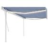 VidaXL Manual Retractable Awning with LED Terrace Awning Balcony Awning Garden Patio Outdoor Window Shading 3070061