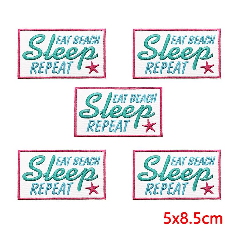 10pcs /Lots Pink Cartoon English Letter Embroidered Patches Diy Jackets Backpack Sew Badges Iron On Patches For Clothing Stickers 