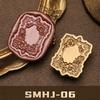 Solid Brass Wax Seal Stamp Head  3D Embossed Wax Sealing Stamp Flower Frame for Personalizing Stationery