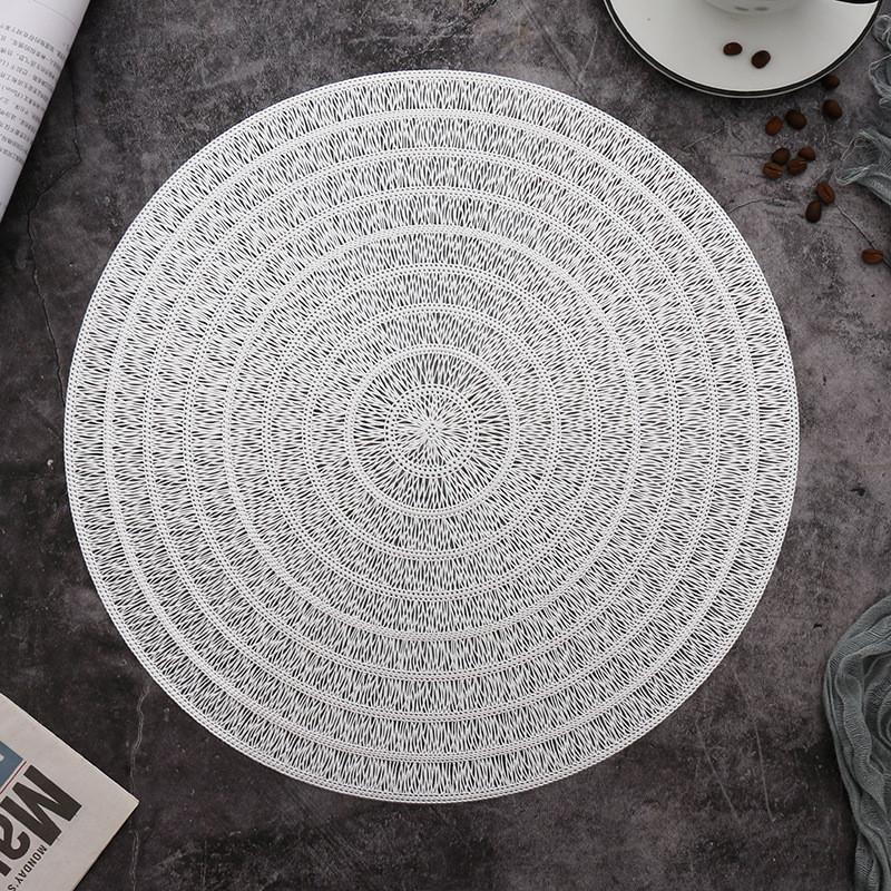 1 Peça Grande 38x38cm Jogo Americano Redondo Ins Nórdico Oco Almofada de Isolamento Térmico Jogo Americano para Mesa de Casa Decoração de Festa de Casamento