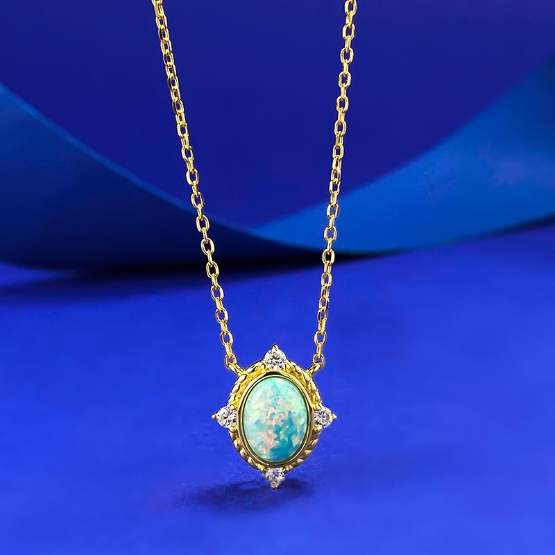 New Italian Craftsmanship S925 Silver Vintage Style 6 * 8 Fashion Trend Necklace Pendant Wedding Jewelry
