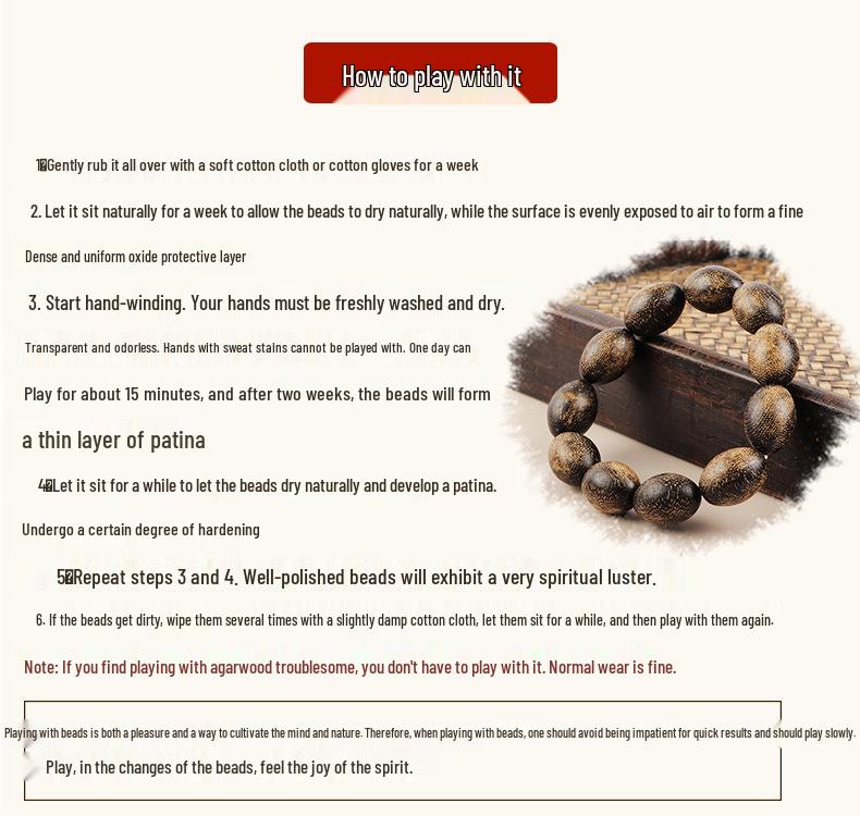 Nha Trang White Ky Nam Ebony Bead Car Hanging & Handheld Bracelet