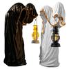 Ghost Decorative Lights Table Lanterns Dark Mysterious Black Clothed Man Collectible Figurines Desktop Halloween Decoration