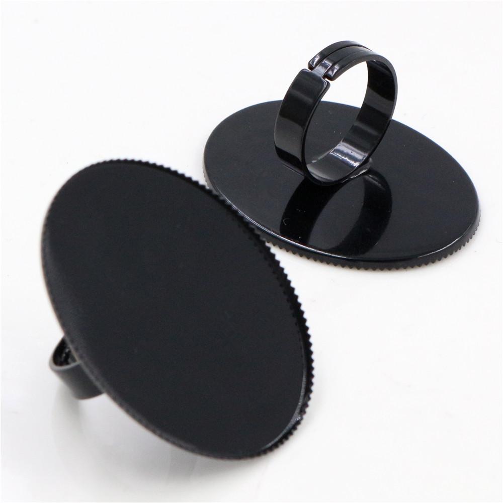 30x40mm 13x18mm 18x25mm 8 Colors Plated Brass Oval Adjustable Ring Settings Blank/Base,Fit 30x40mm Glass Cabochons