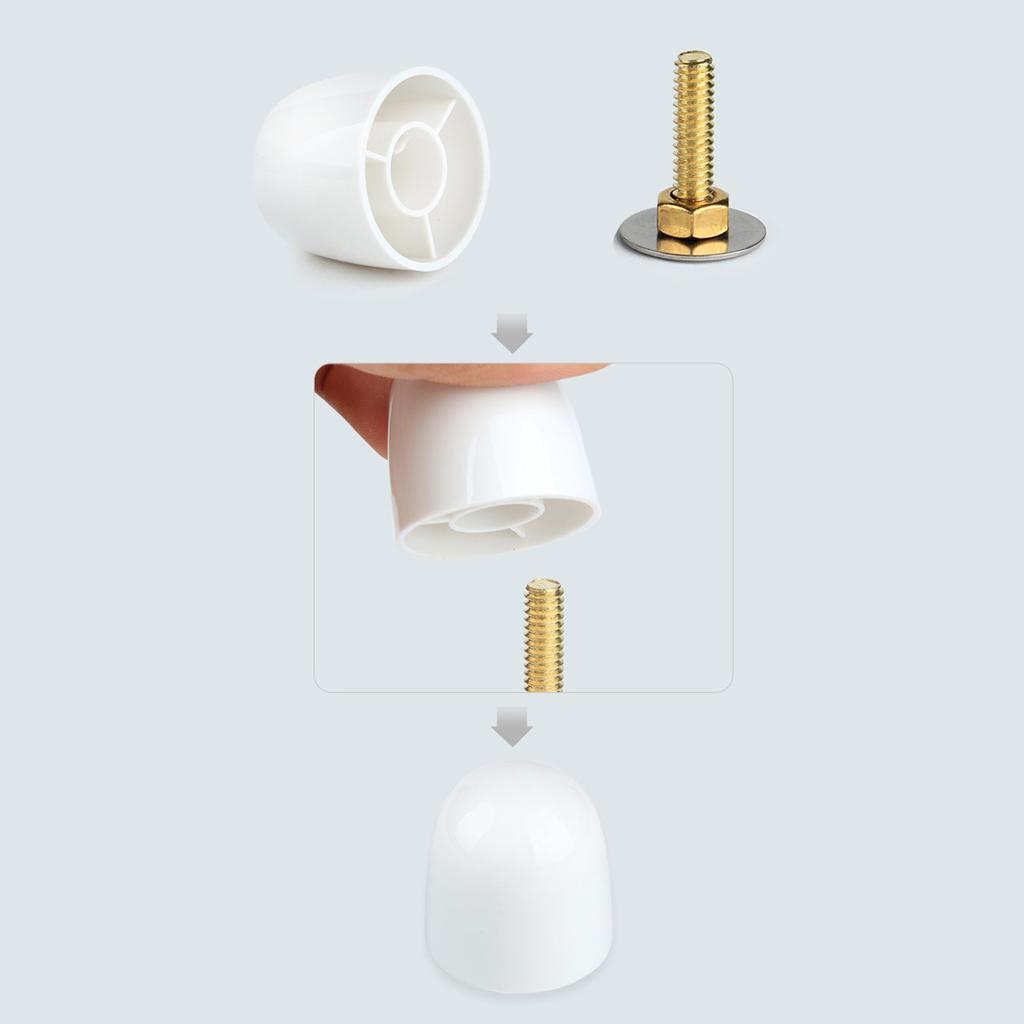 Bathroom Toilet Seat Fastener Set Concealed Screw Caps Copper Nut Anti Vibration Bolts for Stable Installation