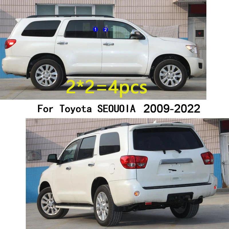 Car TPU/Glossy Mirror Pillar Post Cover For Toyota Sequoia 2009 2010 2011 2012 2013 2014 2015- Door Trim Window Sticker