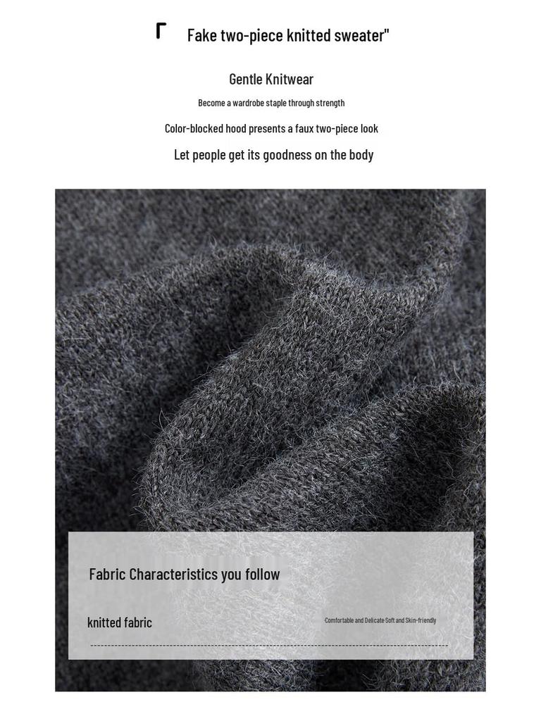 Women's Color Block Hooded Cardigan