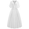 763 New Hot Selling Deep V Short Sleeve Split Dress