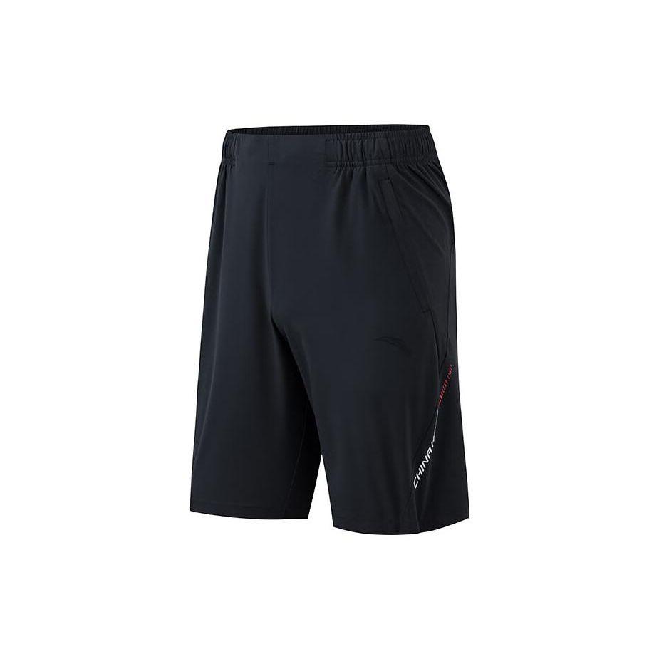 

Anta Training Series Solid Color Quick-Dry Woven Breathable Five-Point Shorts Men shorts Basic-Black 152337504-2 S
