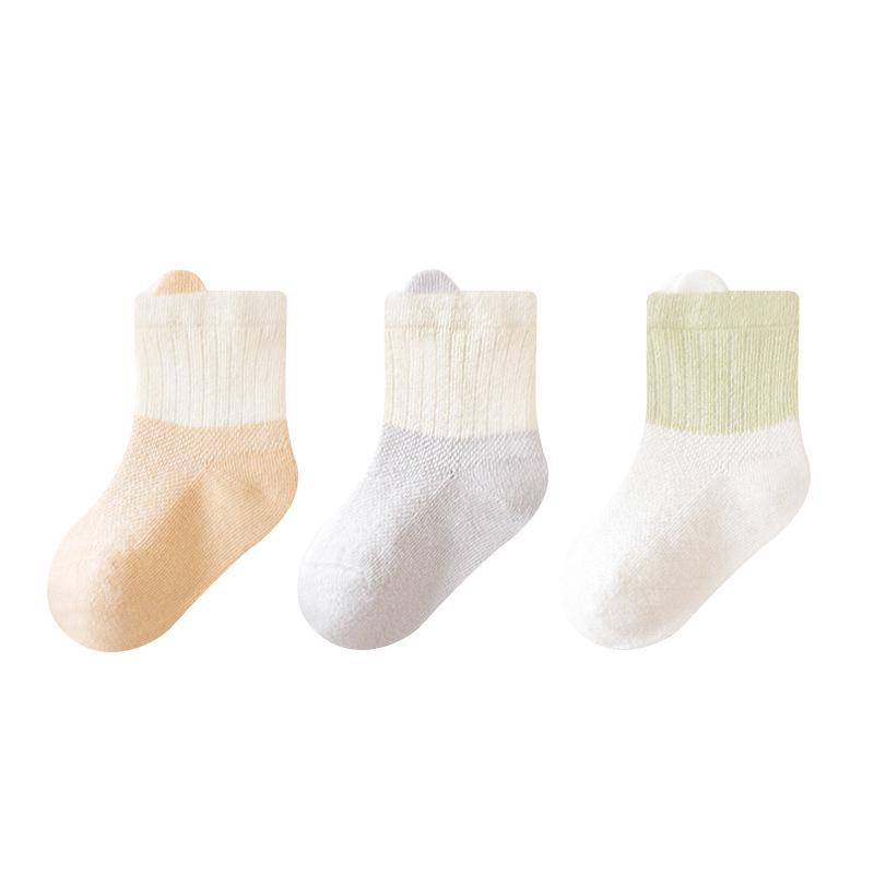 Spring Baby Mesh Cotton Socks - Seamless Small Ear Design for Boys and Girls