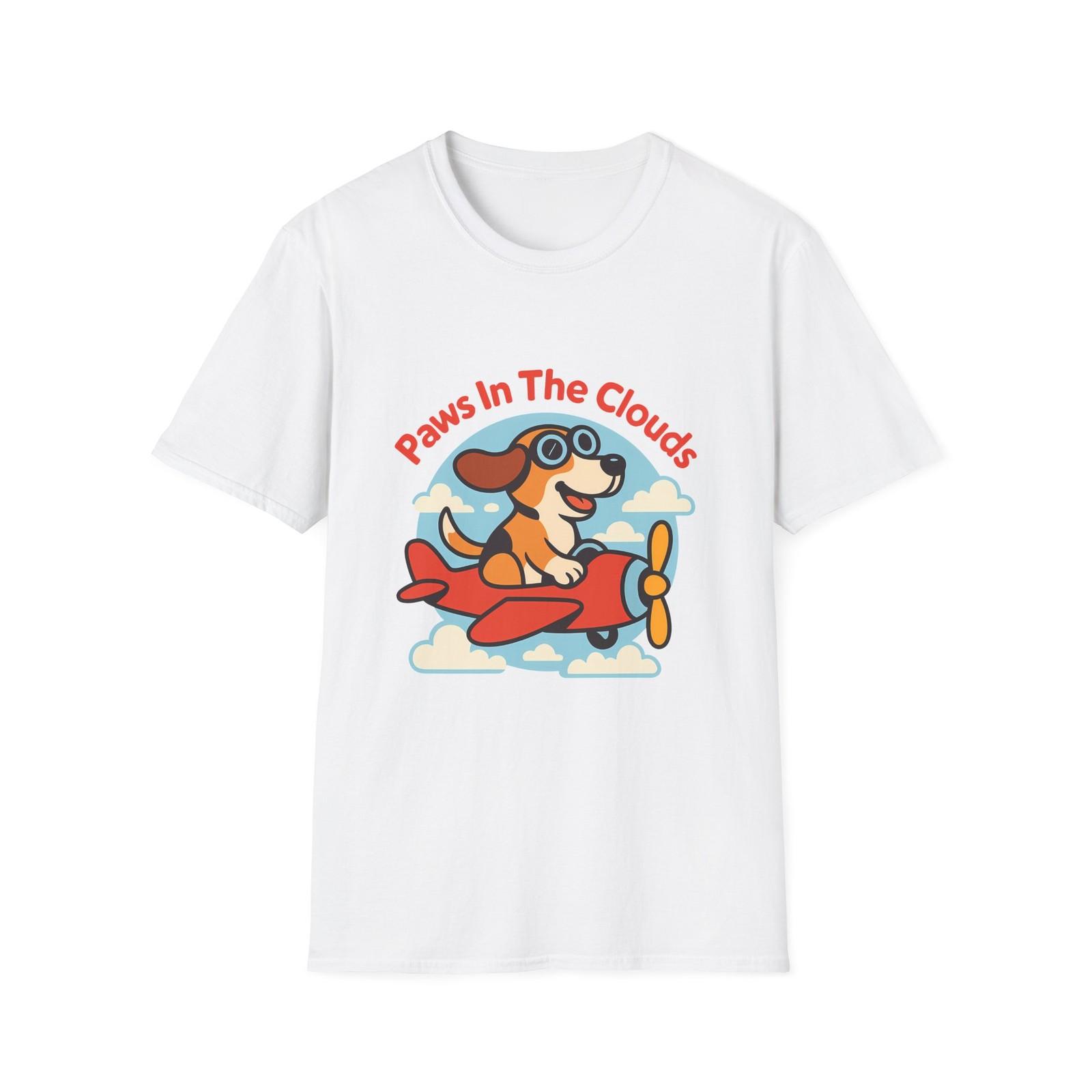 Unisex Softstyle T-Shirt Mens Womens Tees Top Adventurous Beagle Aviation Dog Flight Fantasy Art S