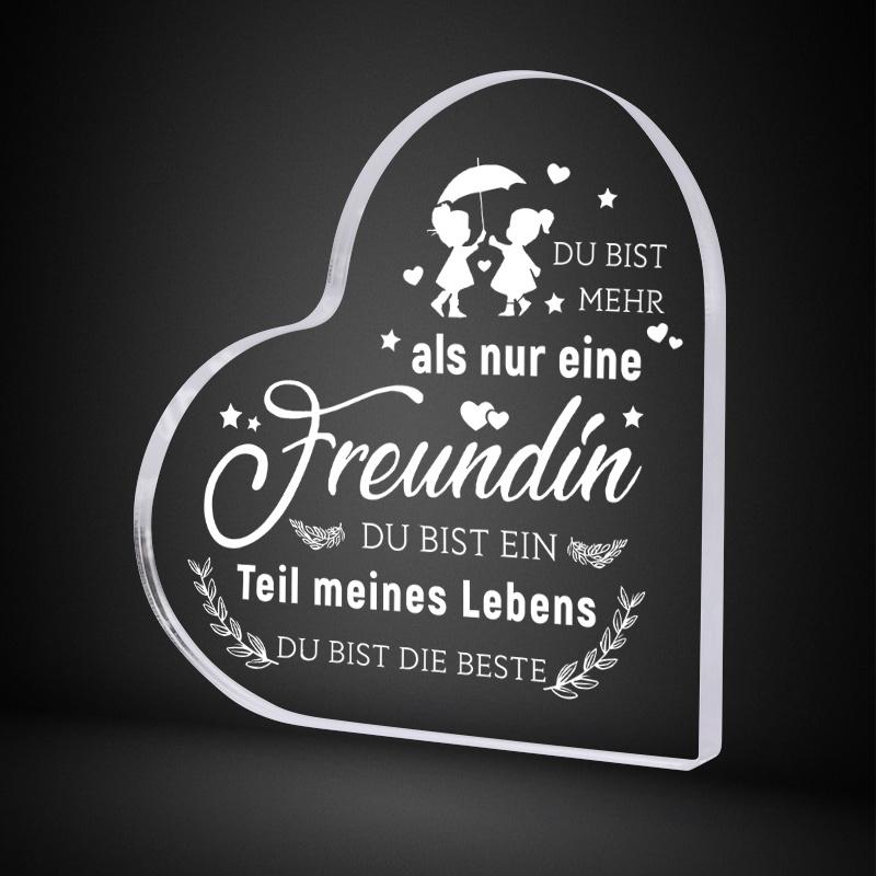 

2D Flat, Acrylic Heart-Shaped Friendship Desk Decor Plaque, Best Friends Gift, Suitable for Wall Decoration, Porch, Room, Villa, Accents Home, Hallway 9.7*9.7CM