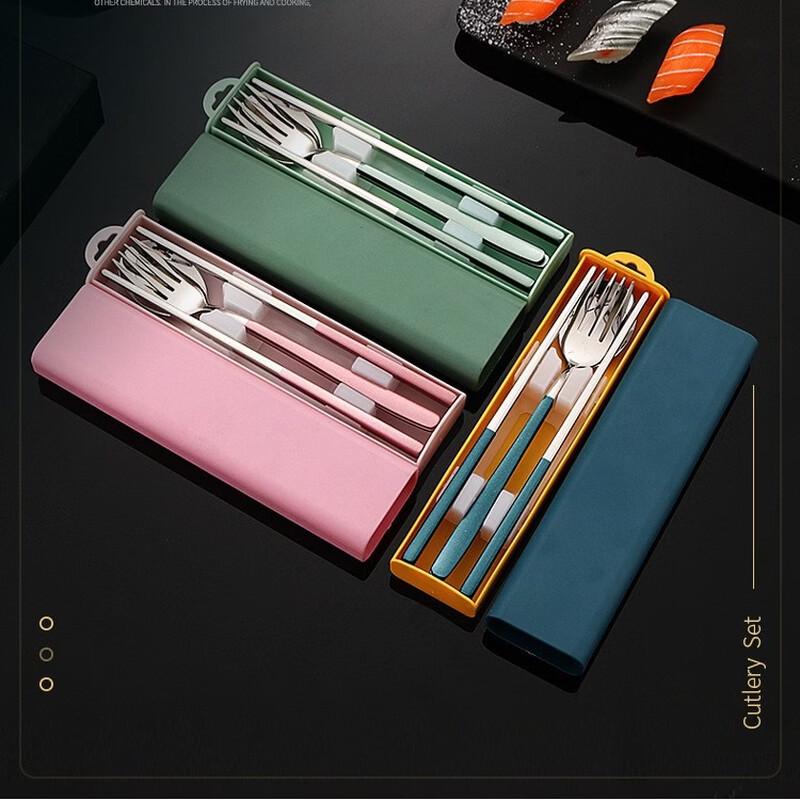 Korean Style Stainless Steel 3-Piece Cutlery Set