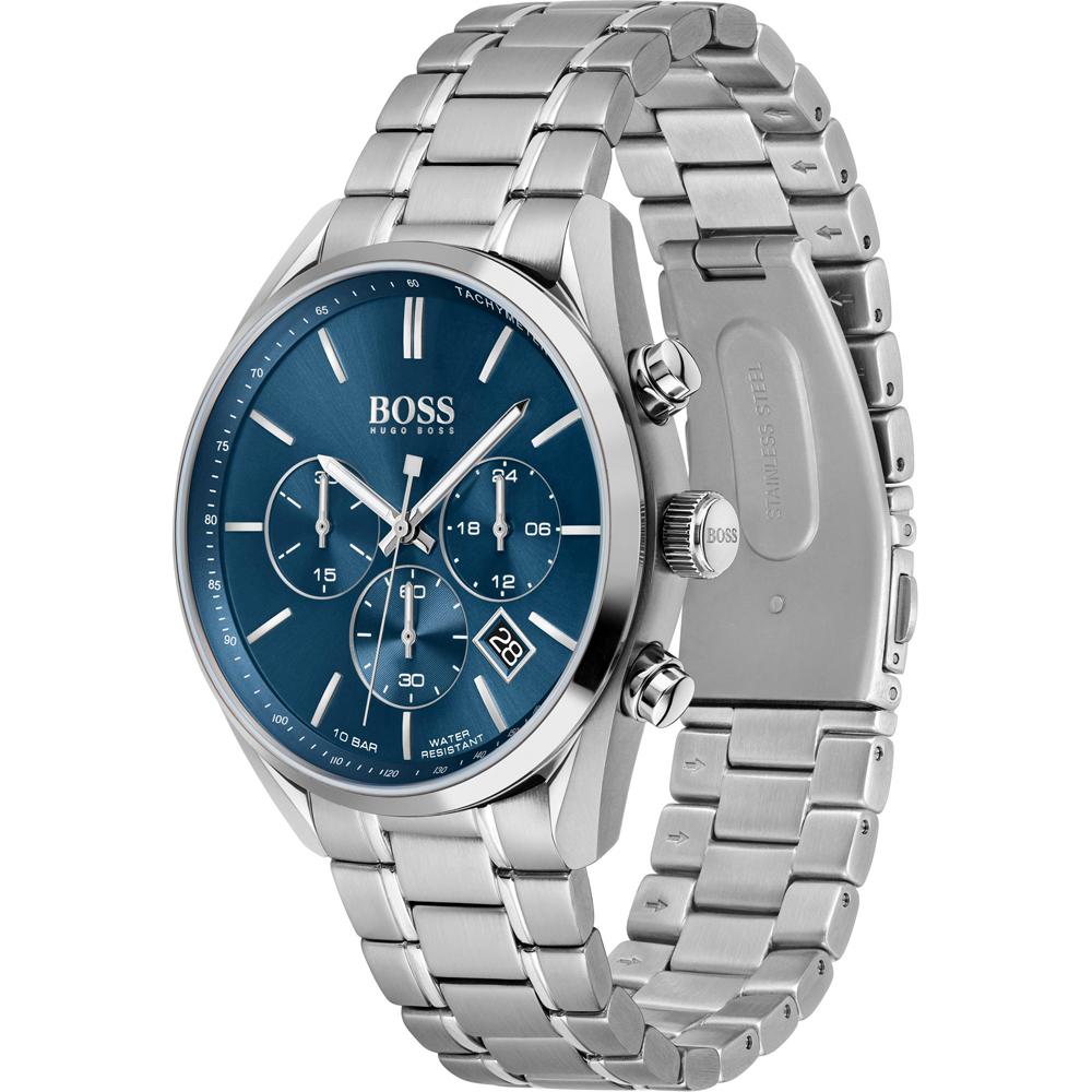 BOSS Champion Blue Dial Silver Stainless Steel Bracelet Men's Quartz Watch 1513818