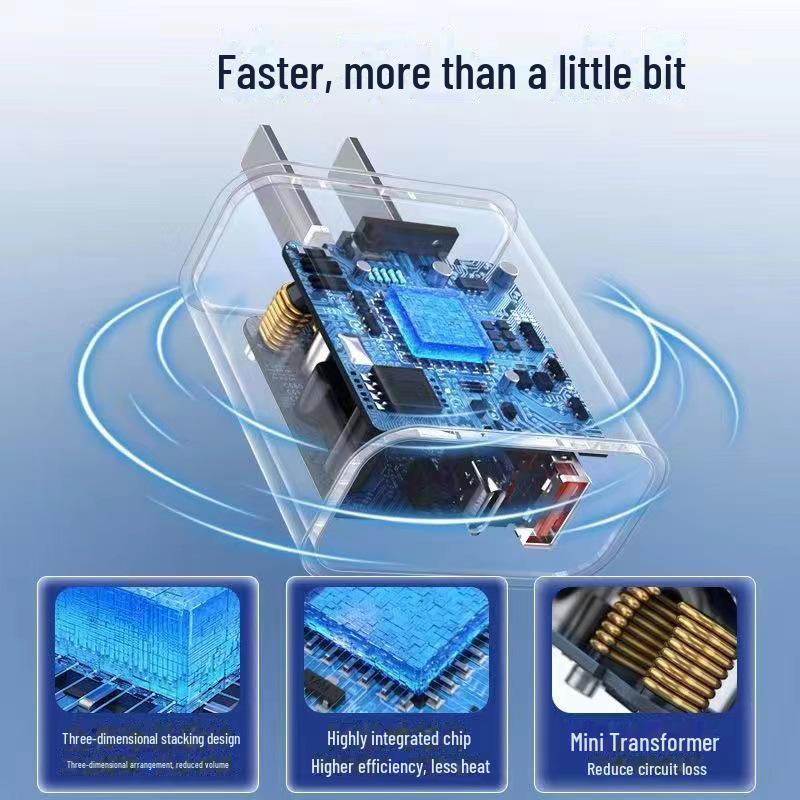 20W Dual-Port PD Fast Charger for Huawei & Apple - Type-C A+C Plug