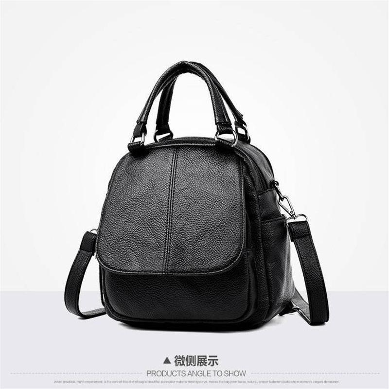 

Backpack women s bag schoolbag versatile pu leather large-capacity casual backpack can be signed on behalf of Standard