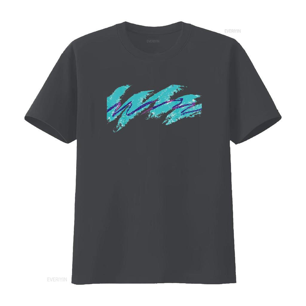 Millennials Geometric Nostalgia 90s T Shirt vintage Washed Stretched streetwear homme Slightly Breathable Versatile Casual