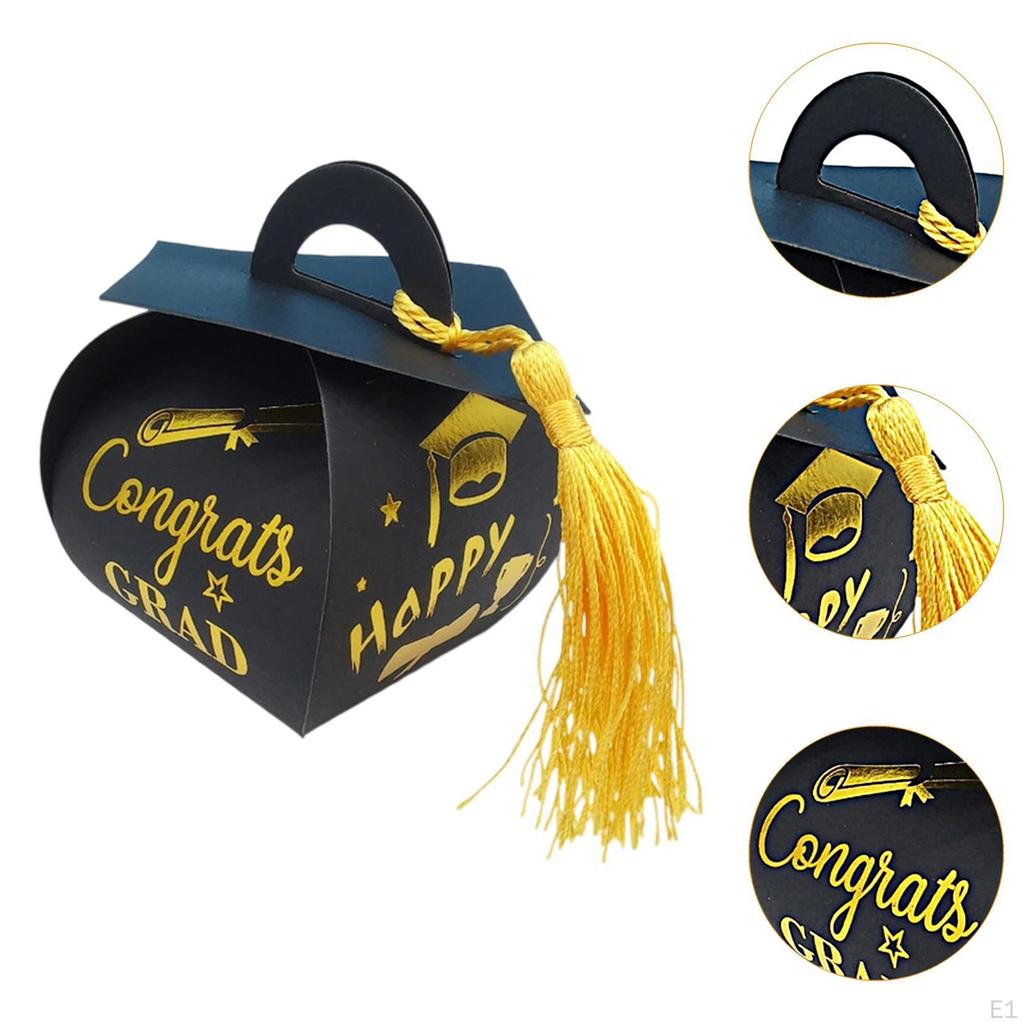 30 Graduation Cap Gift Boxes for Celebrations Party Favor Supplies Easy to Assemble Treat Box