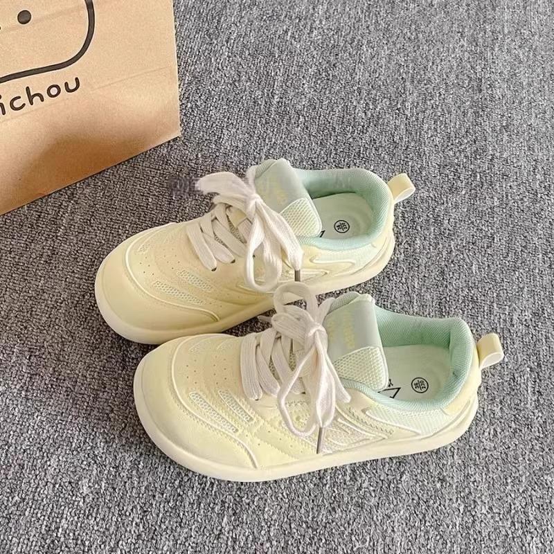 Korean version of women's shoes high value thick-soled white shoes 2025 spring new versatile shoes ins tide mesh breathable board shoes