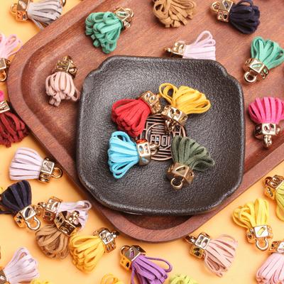 10pcs 25mm Alloy Korean Velvet Tassel Fringe Pendant DIY Earrings Jewelry Accessories Handmade Making Materials