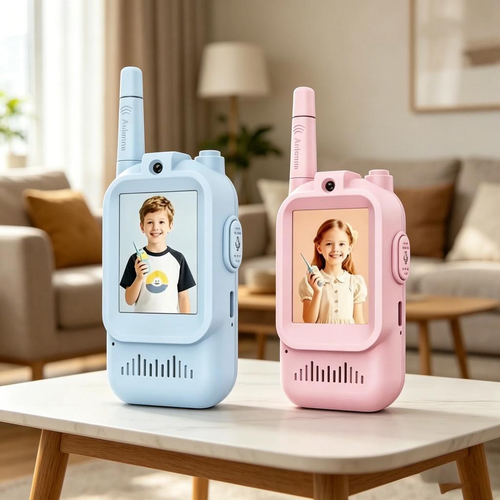 NEW Kids Video Walkie Talkies 2 Pack Rechargeable Intercom with Screens Childs Video Intercom for Outdoor Play Camping Hiking