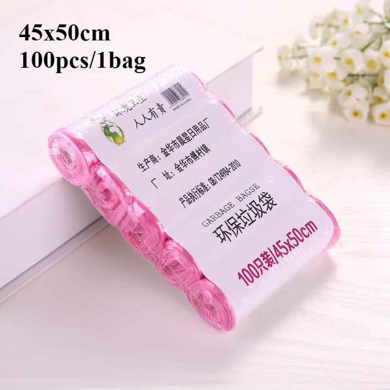 15Pcs/1Roll Household Garbage Bag Thickened Large Black Trash Bags Disposable Trash Pouch Kitchen Portable Cleaning Waste Bag